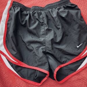 Nike Women's Black Shorts with Red Trim